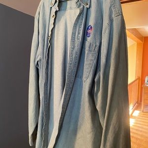 vintage denim nasa button down